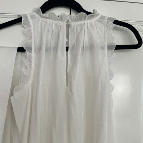 ME + EM Scallop Embroidery White Maxi Dress + Belt 0 - Picture 8 of 15